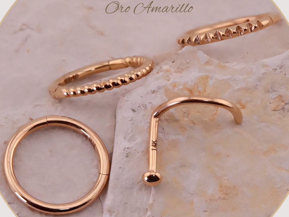 Aros de nariz 14K Oro amarillo - Helix Body Jewelry - Tienda Online de Piercings
