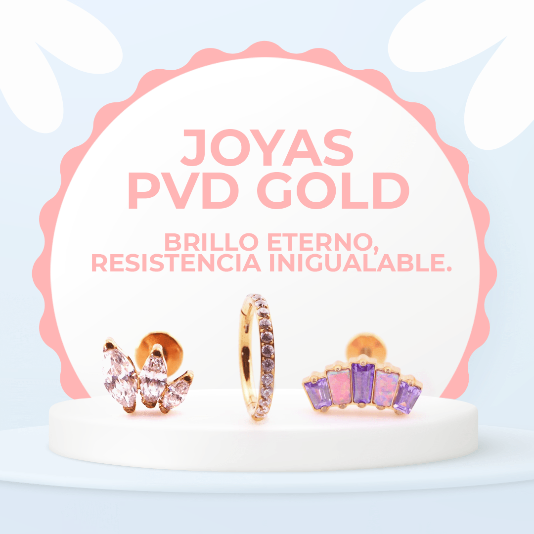 Joyas PVD Gold: Brillo eterno, resistencia inigualable - Helix Body Jewelry - Tienda Online de Piercings