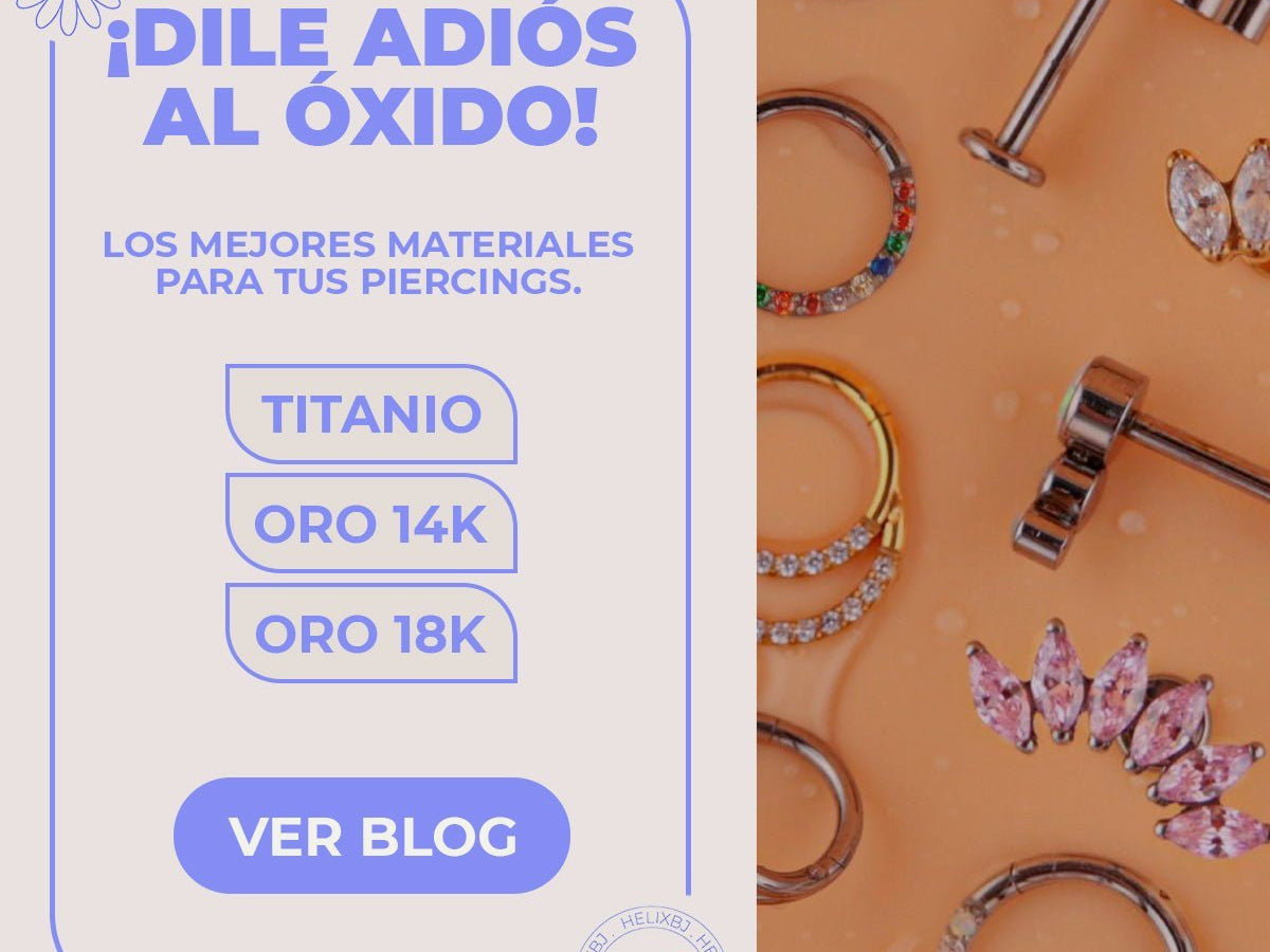 Materiales seguros y de lujo para perforaciones iniciales - Helix Body Jewelry - Tienda Online de Piercings