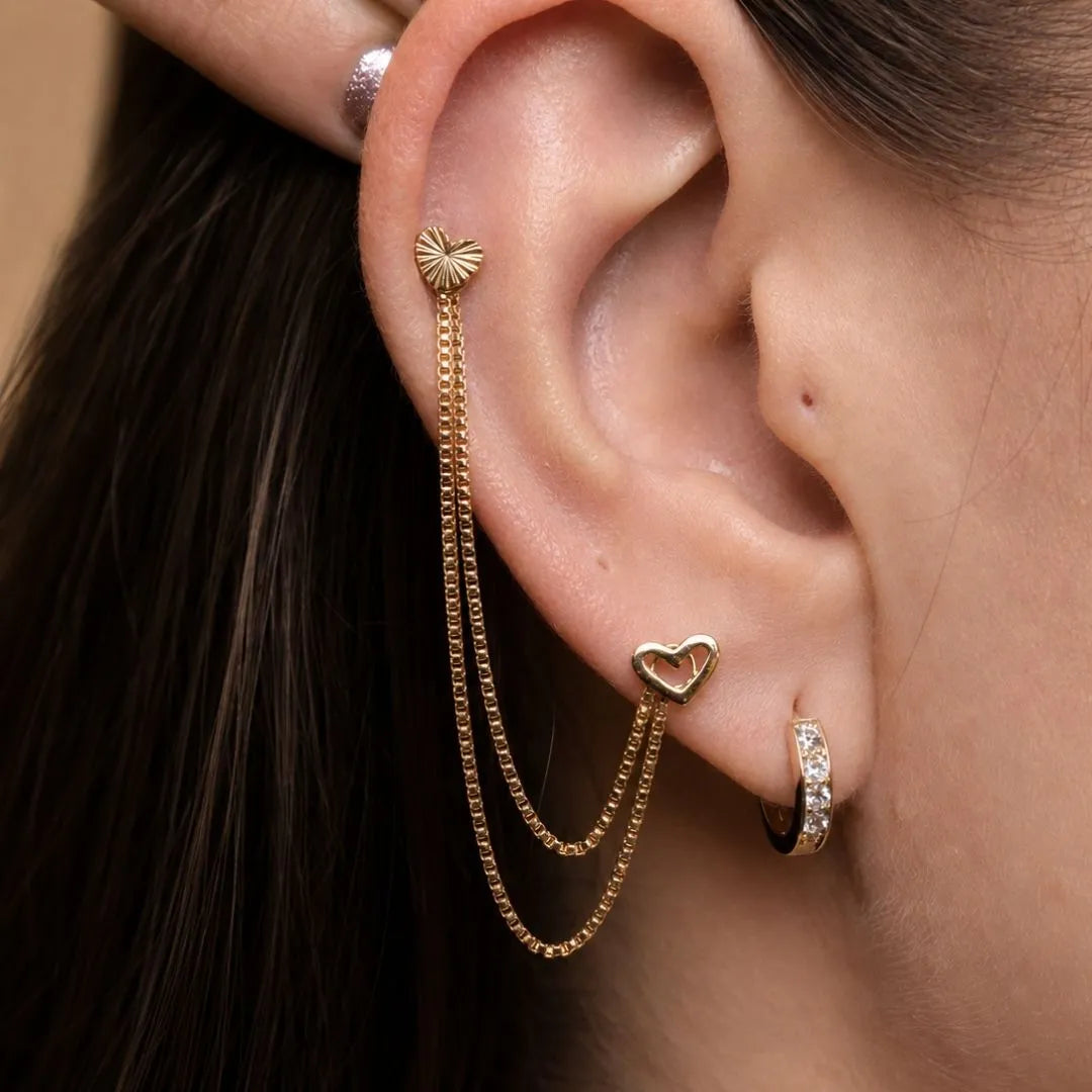 Cadena Diamantada Doble Oro 18K
