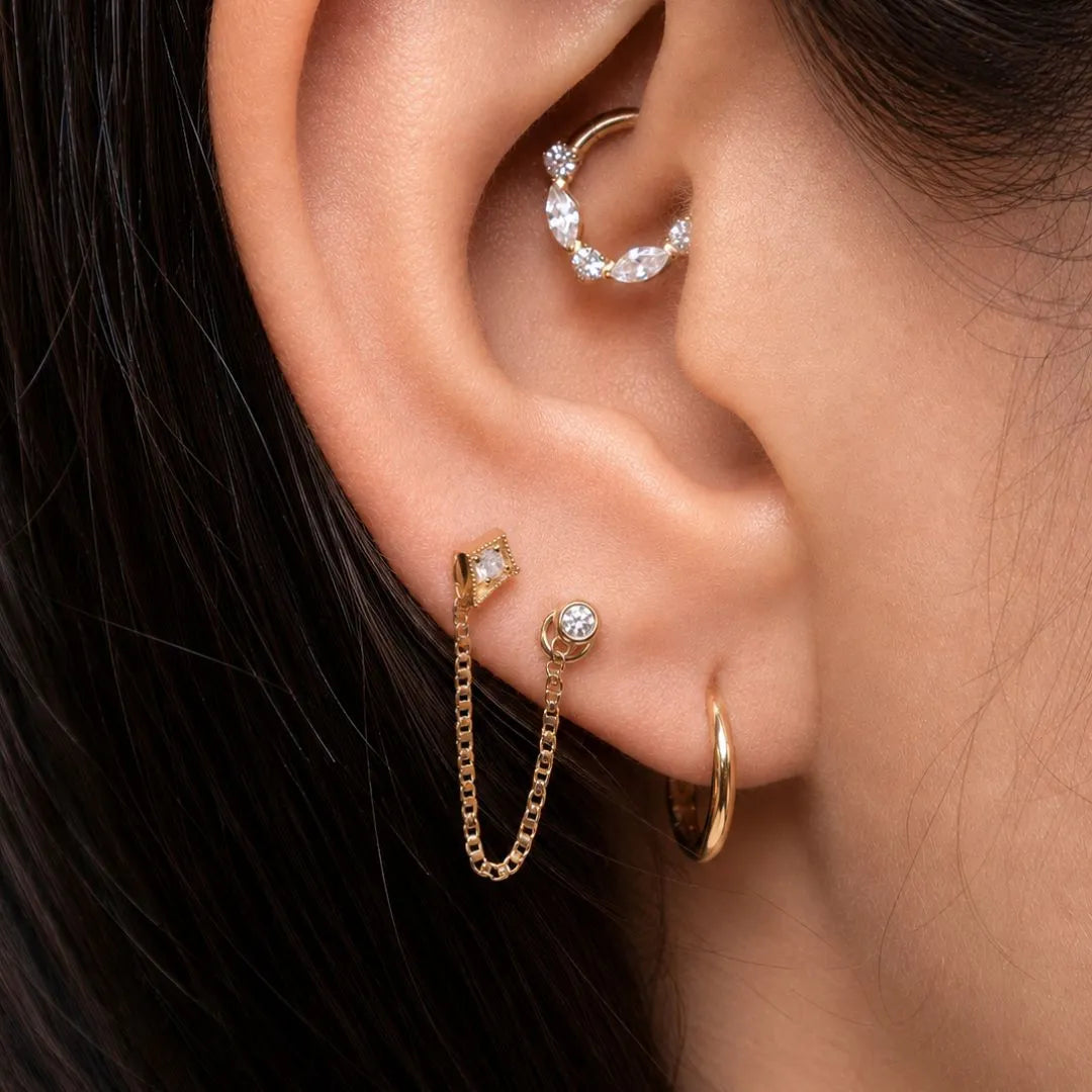 Cadena Diamantada 22mm Oro 18K