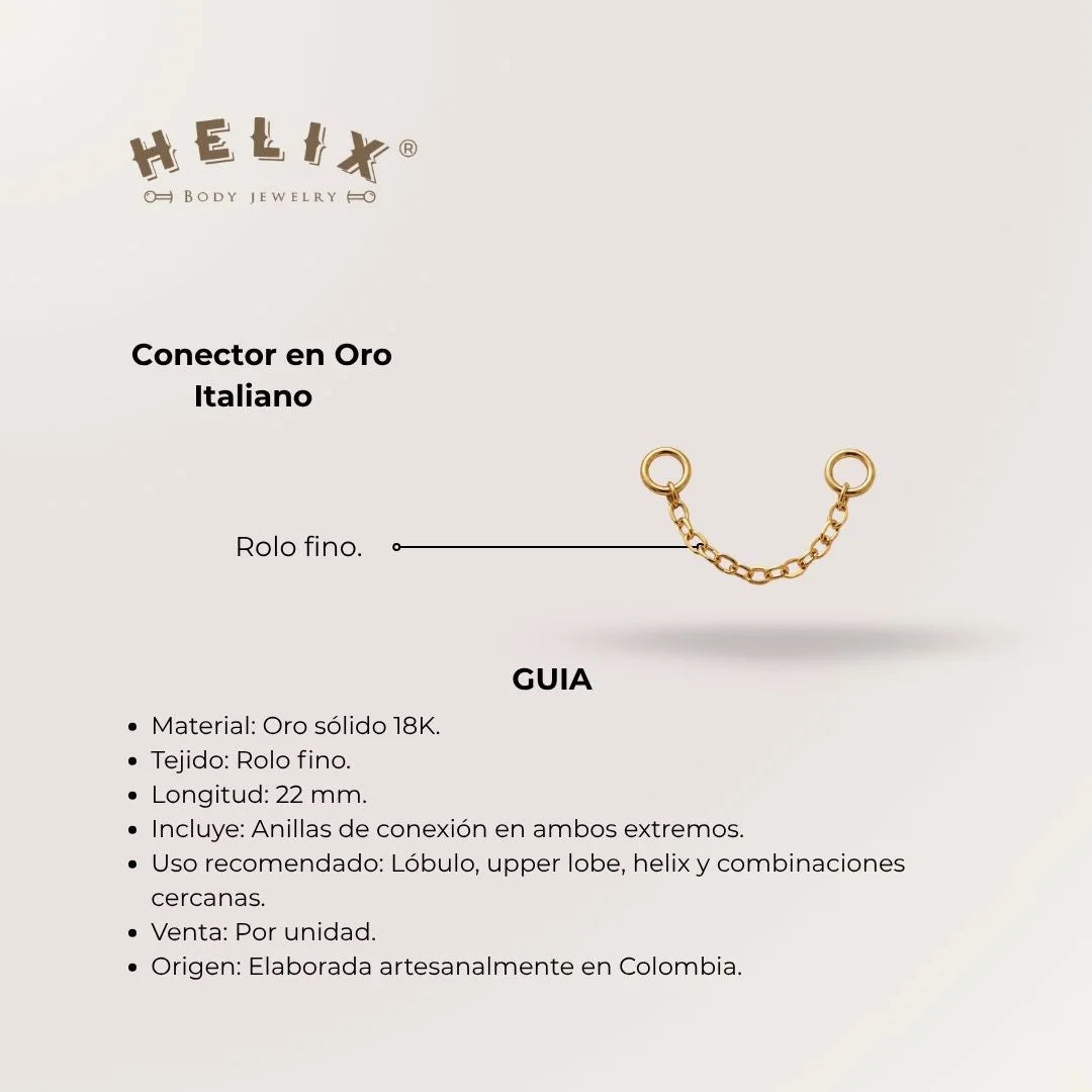 Cadena Rolo 22mm Oro 18K