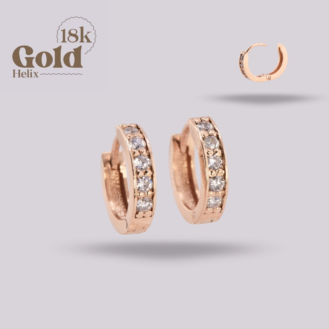 Arete Candonga Diamante Oro 18K