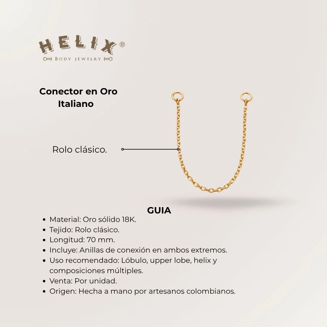 Cadena Rolo 70mm Oro 18K
