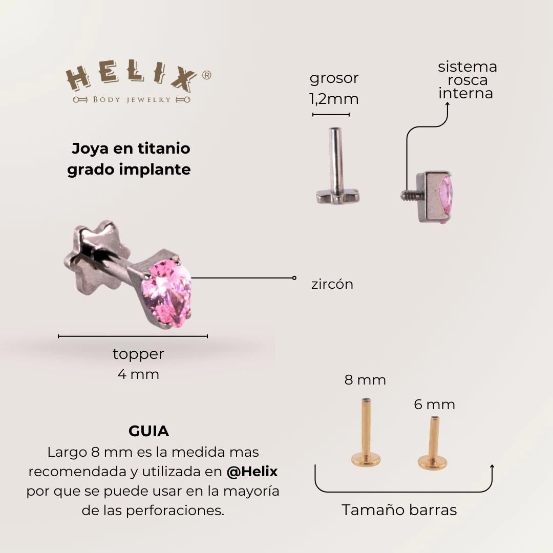 Labret Prisma Rosa