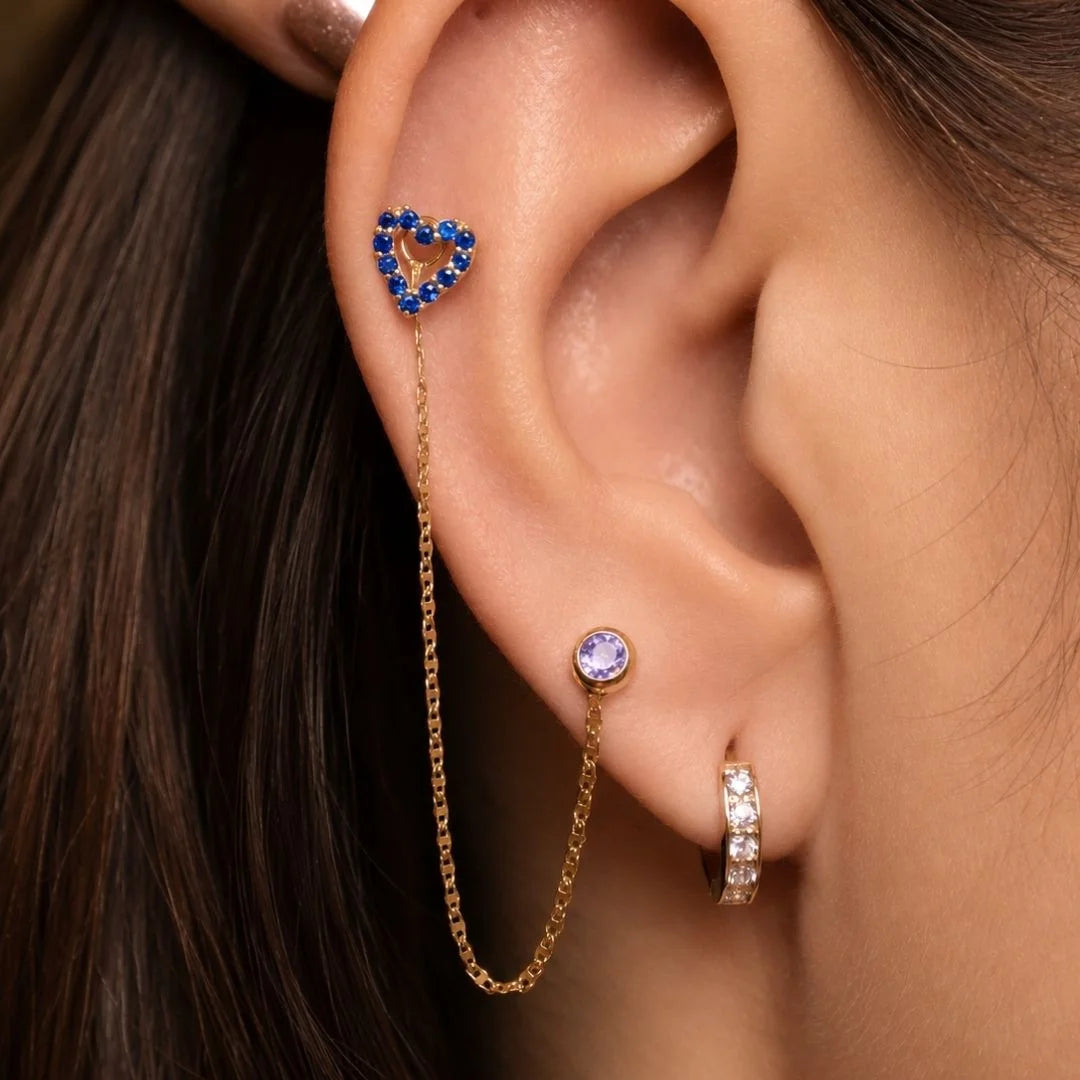 Cadena Diamantada 70mm Oro 18K