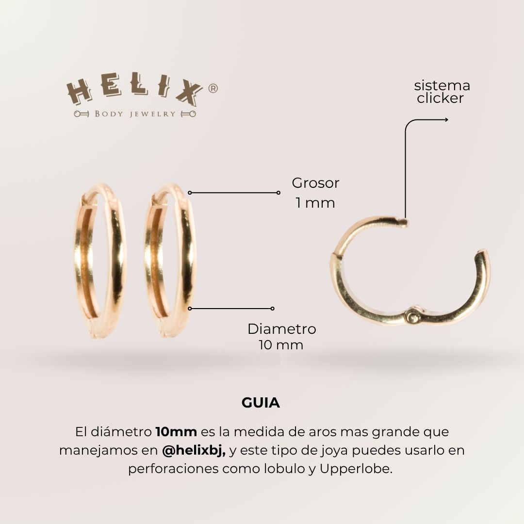 Candongas Oro 18K 10mm