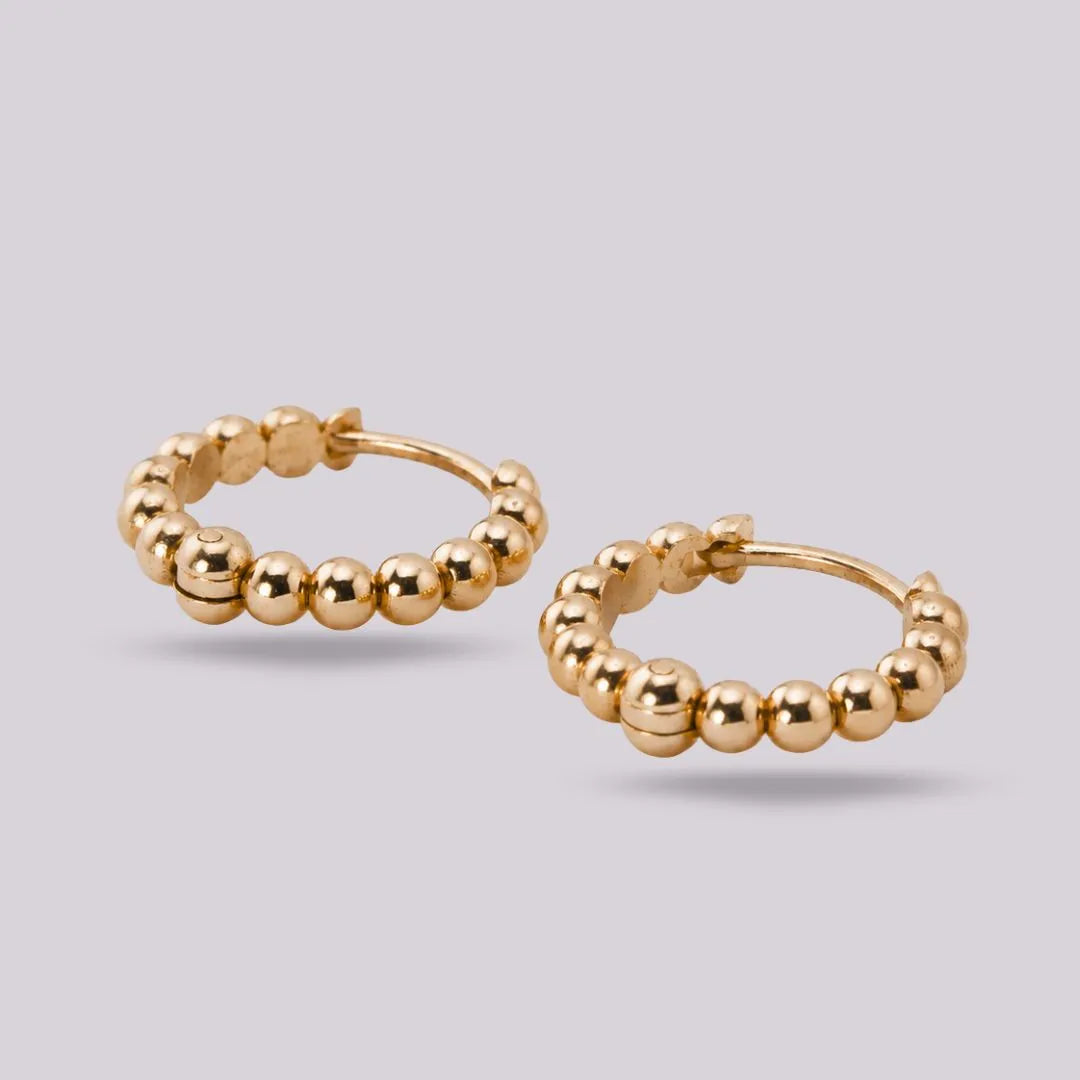 Arete Candonga Relieve 18K