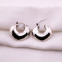 Pendientes Semi Corazón en Acero Inoxidable - Plateado y Dorado - Helix Body Jewelry - Tienda Online de Piercings