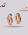 Arete Candonga Esmeralda Oro 18K