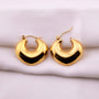 Pendientes Semi Corazón en Acero Inoxidable - Plateado y Dorado - Helix Body Jewelry - Tienda Online de Piercings