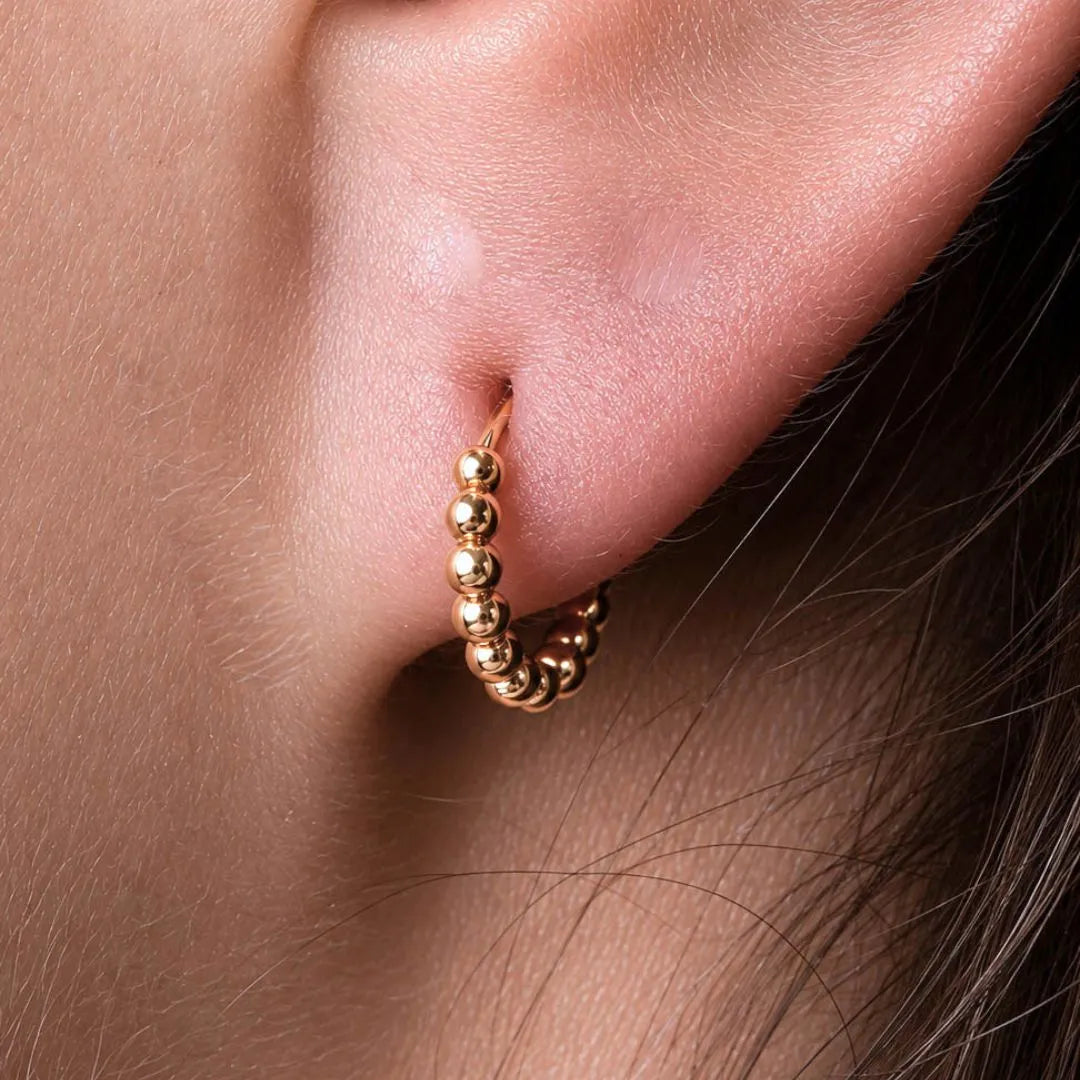 Arete Candonga Relieve 18K