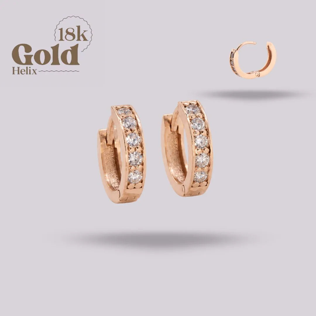 Arete Candonga Diamante Oro 18K