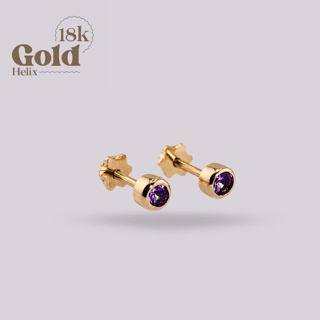 Aretes Tanzanita Oro 18K