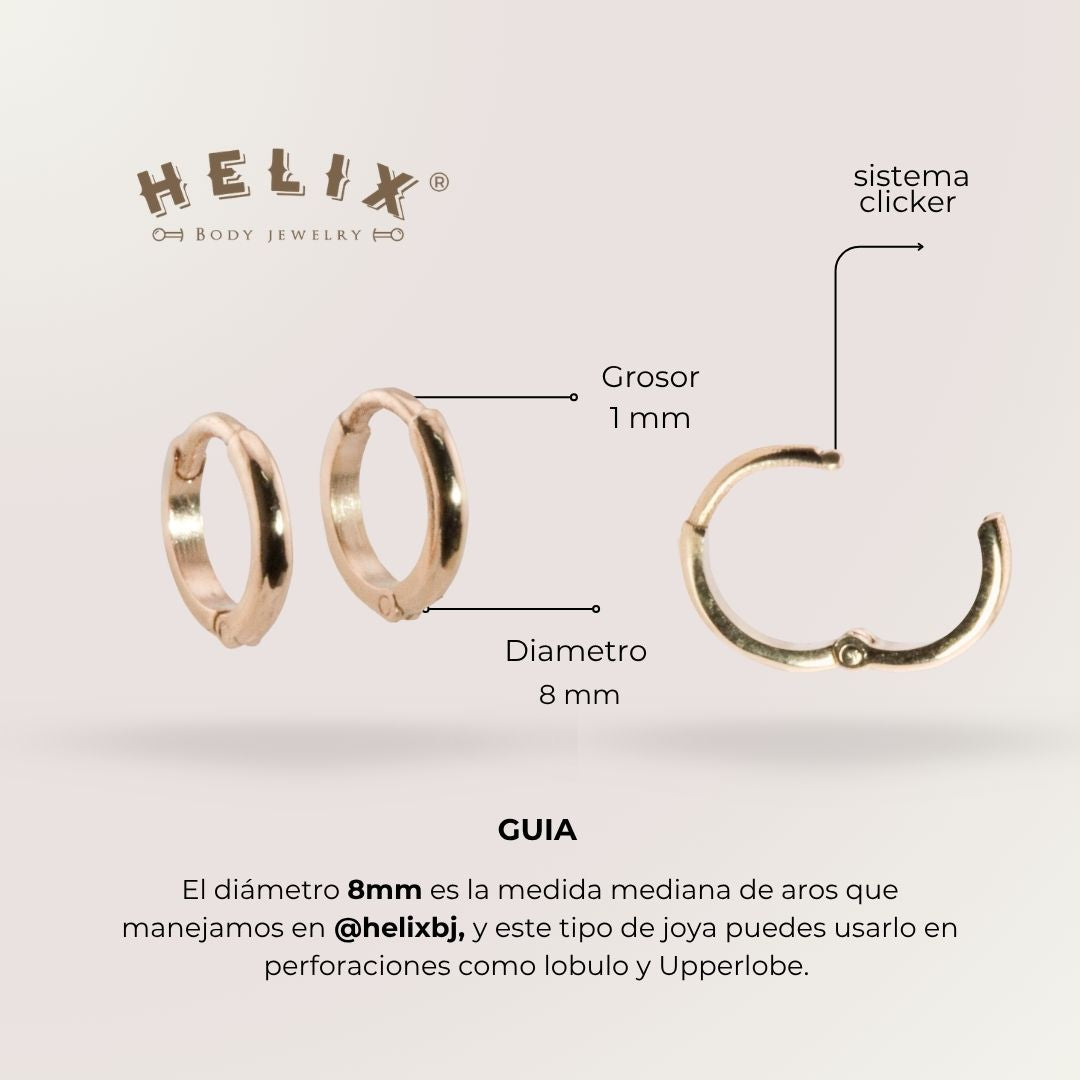 Candongas Oro 18K 8mm