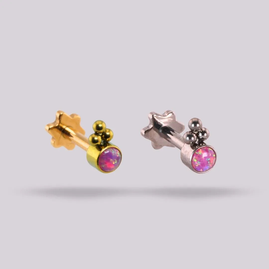 Labret Mini Ópalo Rosa