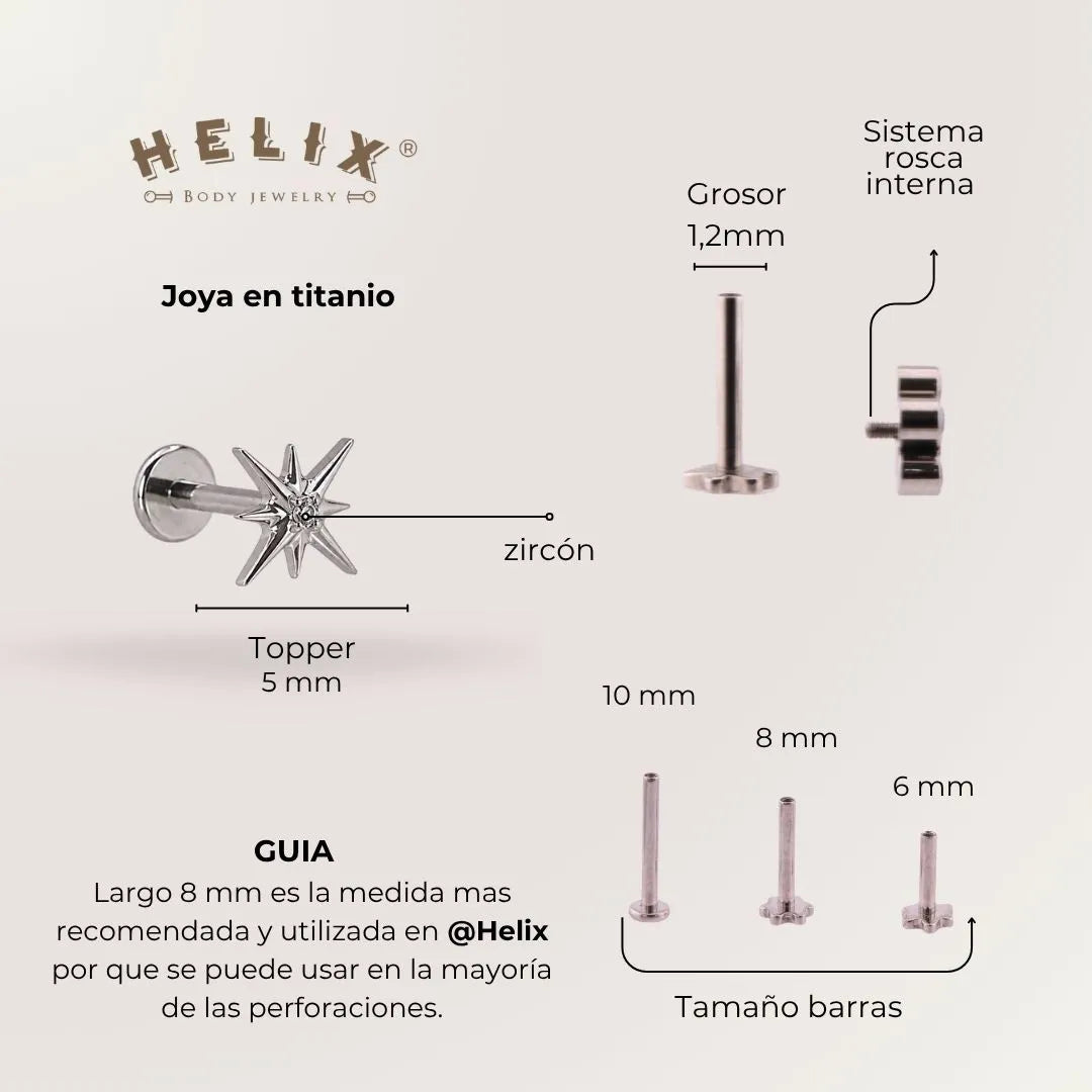 Labret Astra Titanio grado Implante
