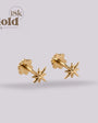 Aretes en Oro Sólido 18K Estrella de 8 Puntas