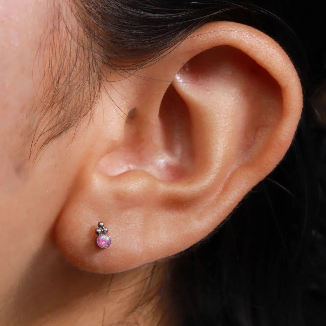 Labret Mini Ópalo Rosa