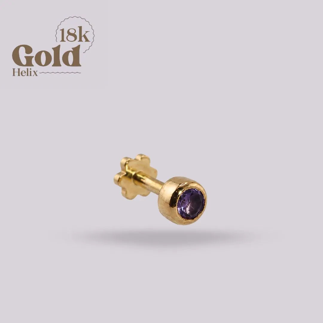 Labret Tanzanita Oro 18K