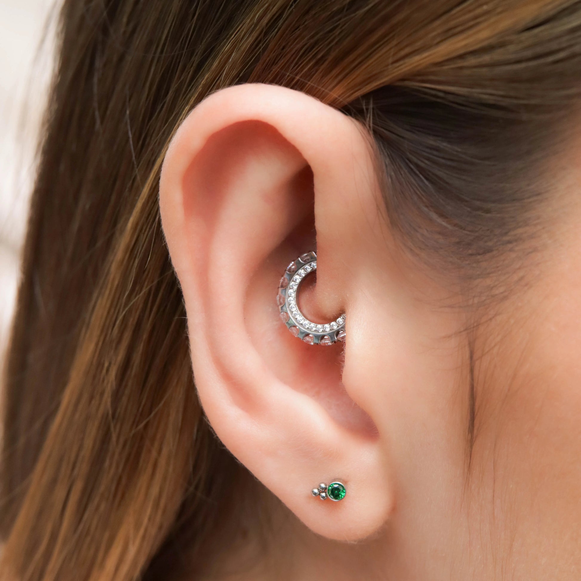 Labret Mini Verde · Titanio Grado Implante