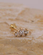Labret Trio Diamantes en Oro 18K