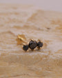 Labret Trio Diamante Negro Oro