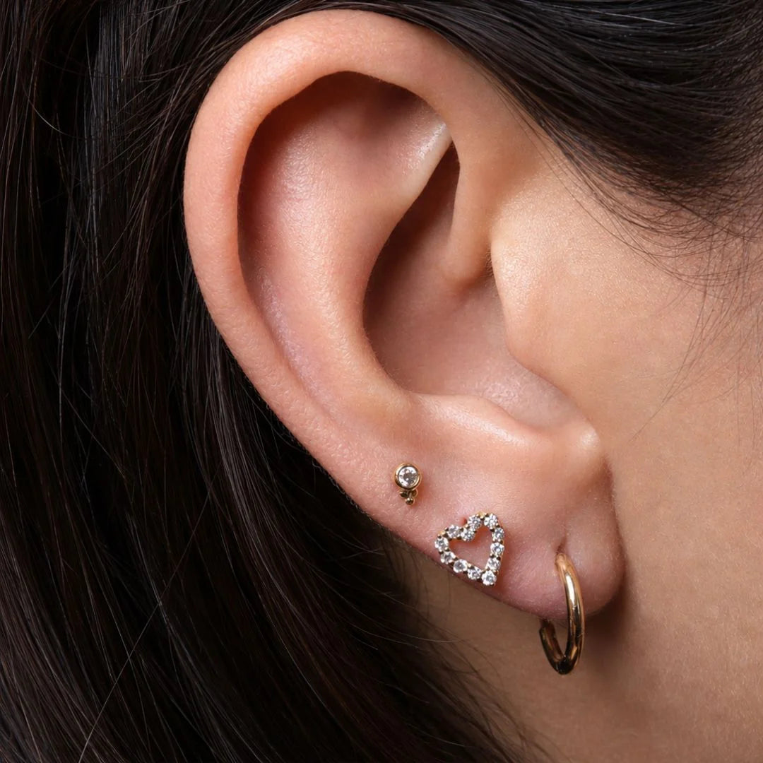 Labret Mini Diamante Oro 18K