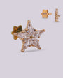 Labret de titanio con estrella y zircones - Helix Body Jewelry - Tienda Online de Piercings