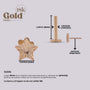 Joya para oreja en oro con forma de estrella - Helix Body Jewelry - Tienda Online de Piercings