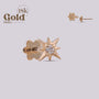 Joya en oro con diseño de estrella y diamante - Helix Body Jewelry - Tienda Online de Piercings