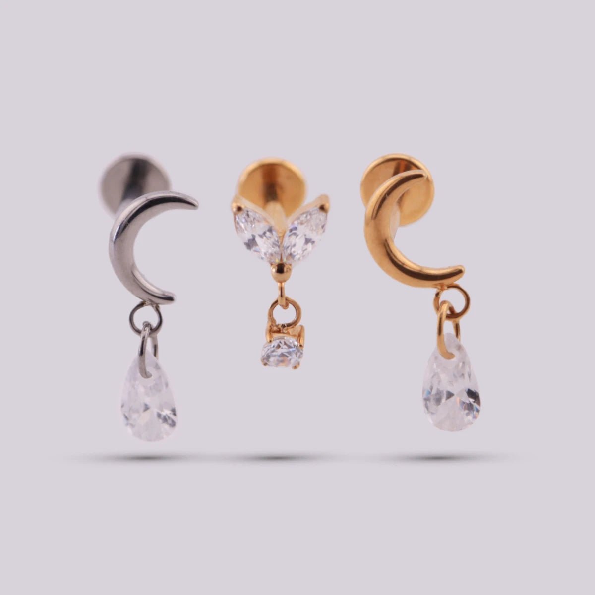 Labret con pendiente - Pegasi - Helix Body Jewelry - Tienda Online de Piercings