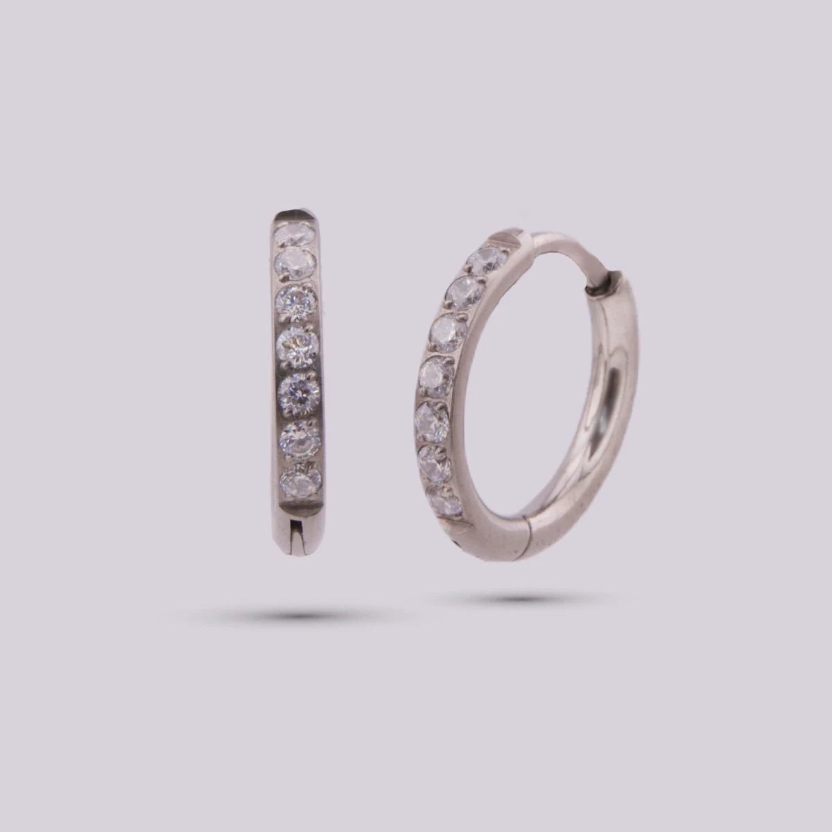 Candonga para Lóbulo en Titanio - Clear - Helix Body Jewelry - Tienda Online de Piercings