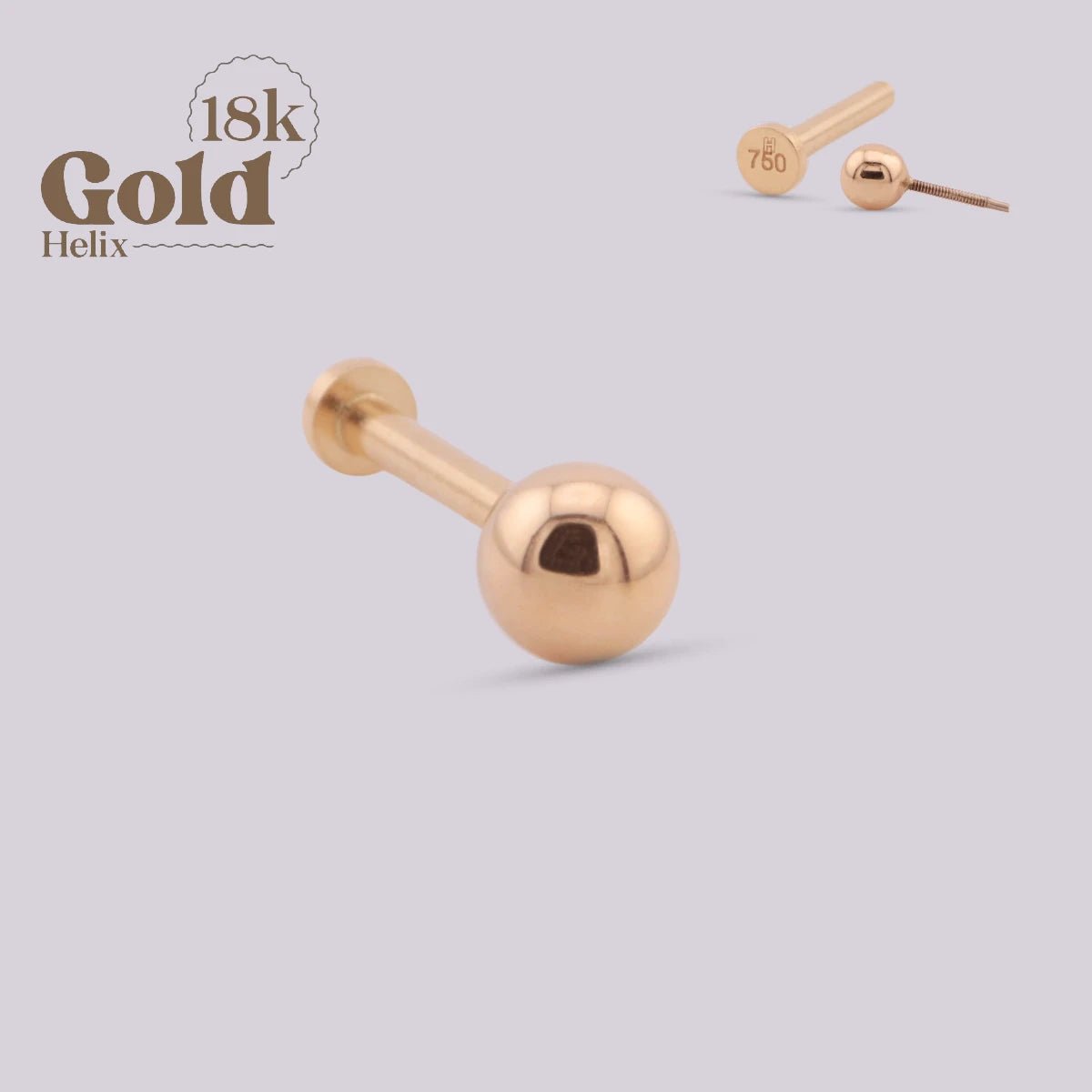 Joya para oreja con forma de esfera - Helix Body Jewelry - Tienda Online de Piercings