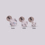 Set Sparkly: Efecto Cascada con Cristales (5, 4 y 3mm) - Helix Body Jewelry - Tienda Online de Piercings