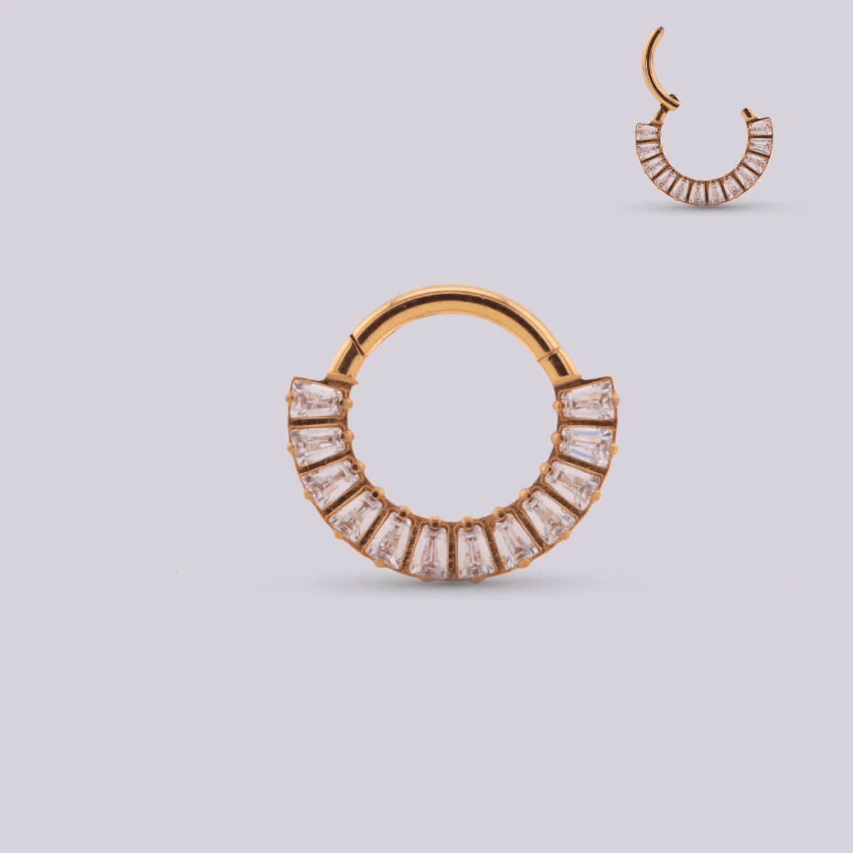 Aro con cristales de zircon - Ada - Helix Body Jewelry - Tienda Online de Piercings