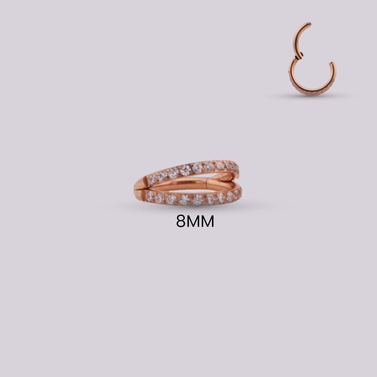 Joya para piercing Agata Oro Rosa - Helix Body Jewelry - Tienda Online de Piercings