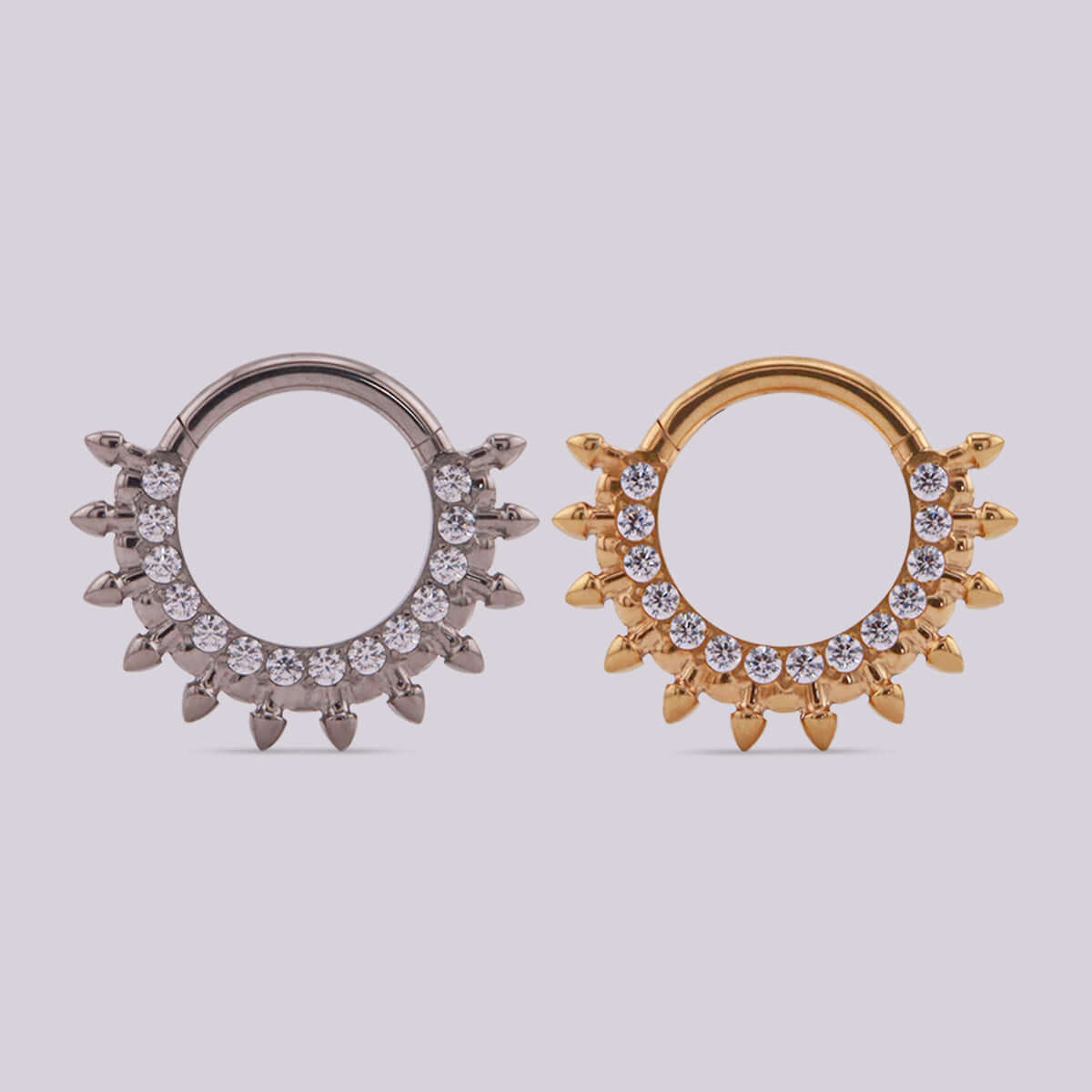 Aro Sol con para daith y septum - Helix Body Jewelry - Tienda Online de Piercings