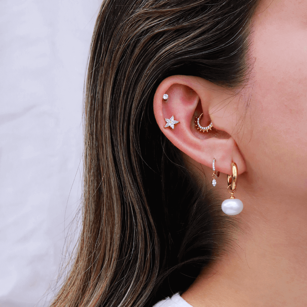 Aro Sol con para daith y septum - Helix Body Jewelry - Tienda Online de Piercings