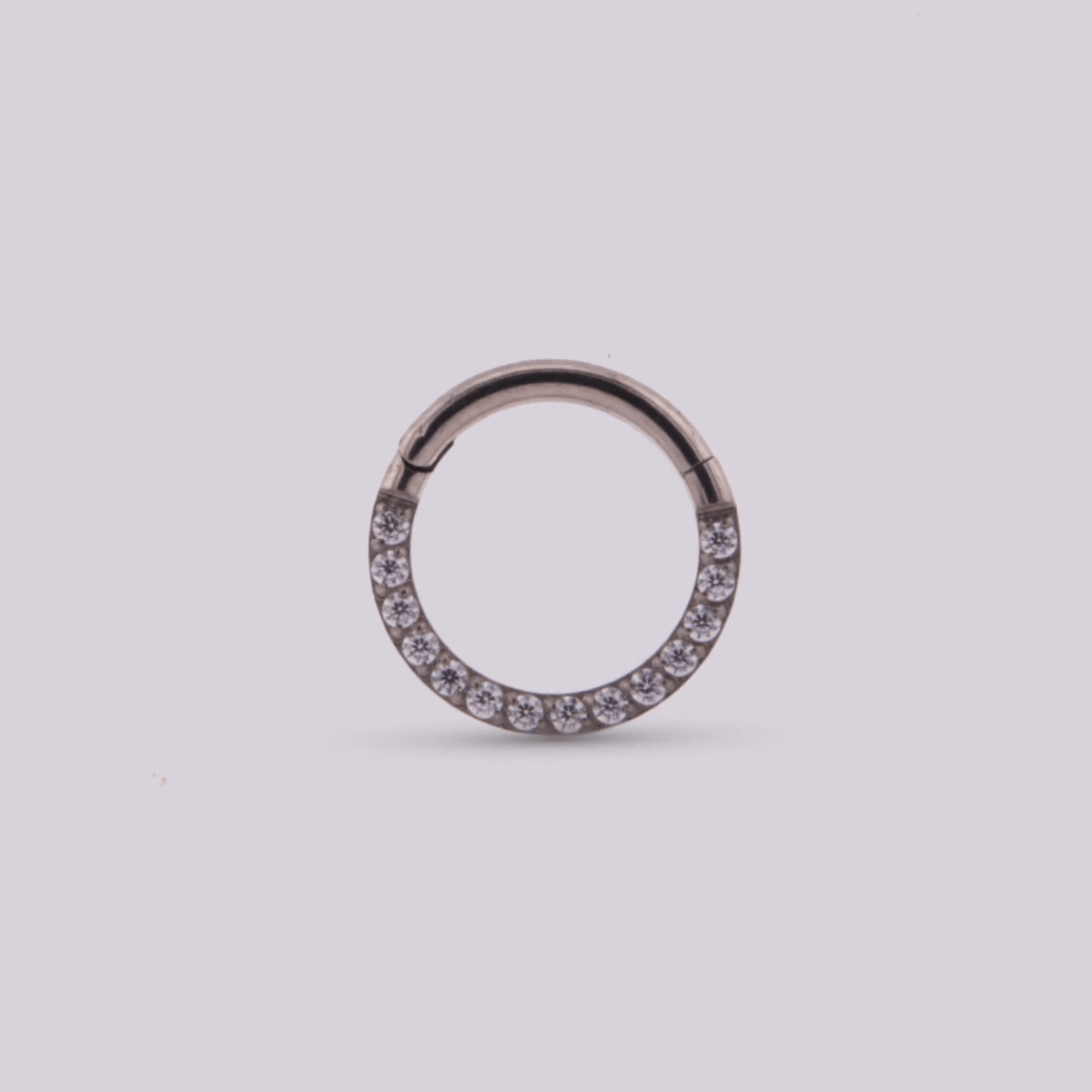 Aro zirconia plateado - Helix Body Jewelry - Tienda Online de Piercings