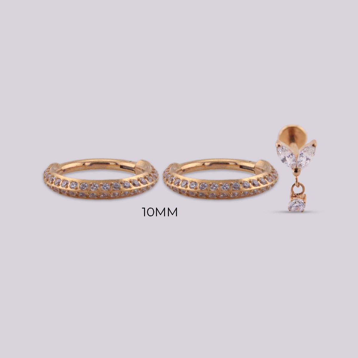 Set de Aretes en Titanio Libia - Helix Body Jewelry - Tienda Online de Piercings