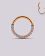 Aro zirconia Dorado - Helix Body Jewelry - Tienda Online de Piercings