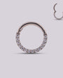 Aro zirconia plateado - Helix Body Jewelry - Tienda Online de Piercings
