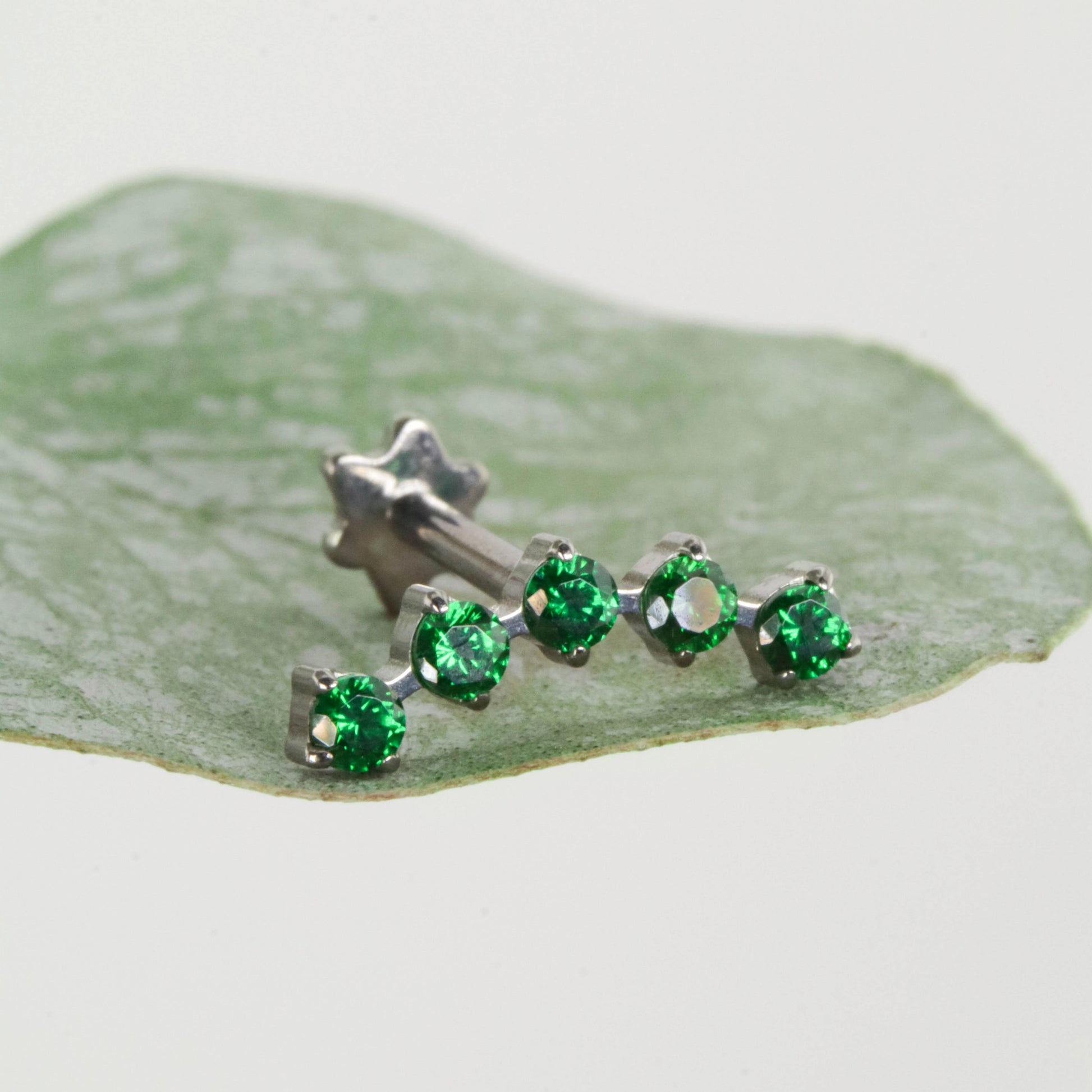 Labret Penta Verde · Titanio Grado Implante