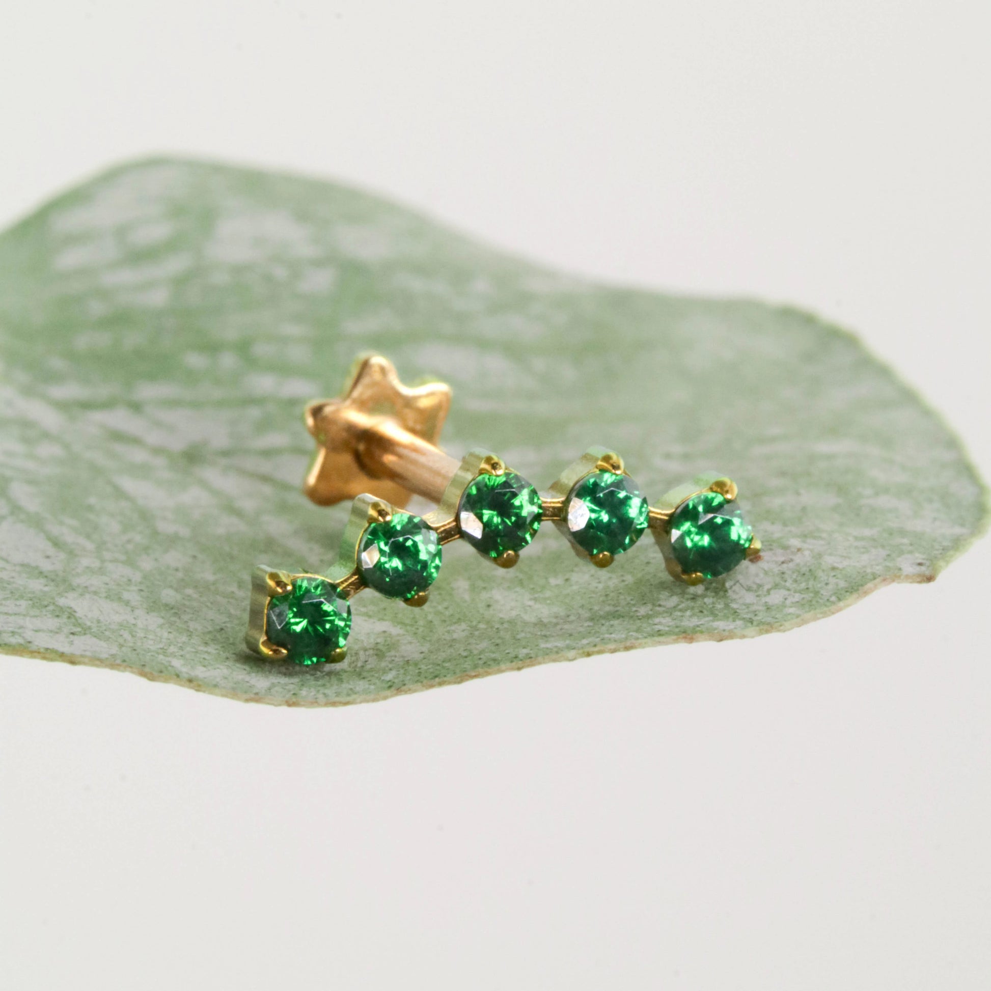 Labret Penta Verde · Titanio Grado Implante