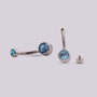 Piercing Ombligo Crystal Aqua - Helix Body Jewelry - Tienda Online de Piercings