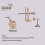 Joya en oro con diseño de estrella y diamante - Helix Body Jewelry - Tienda Online de Piercings