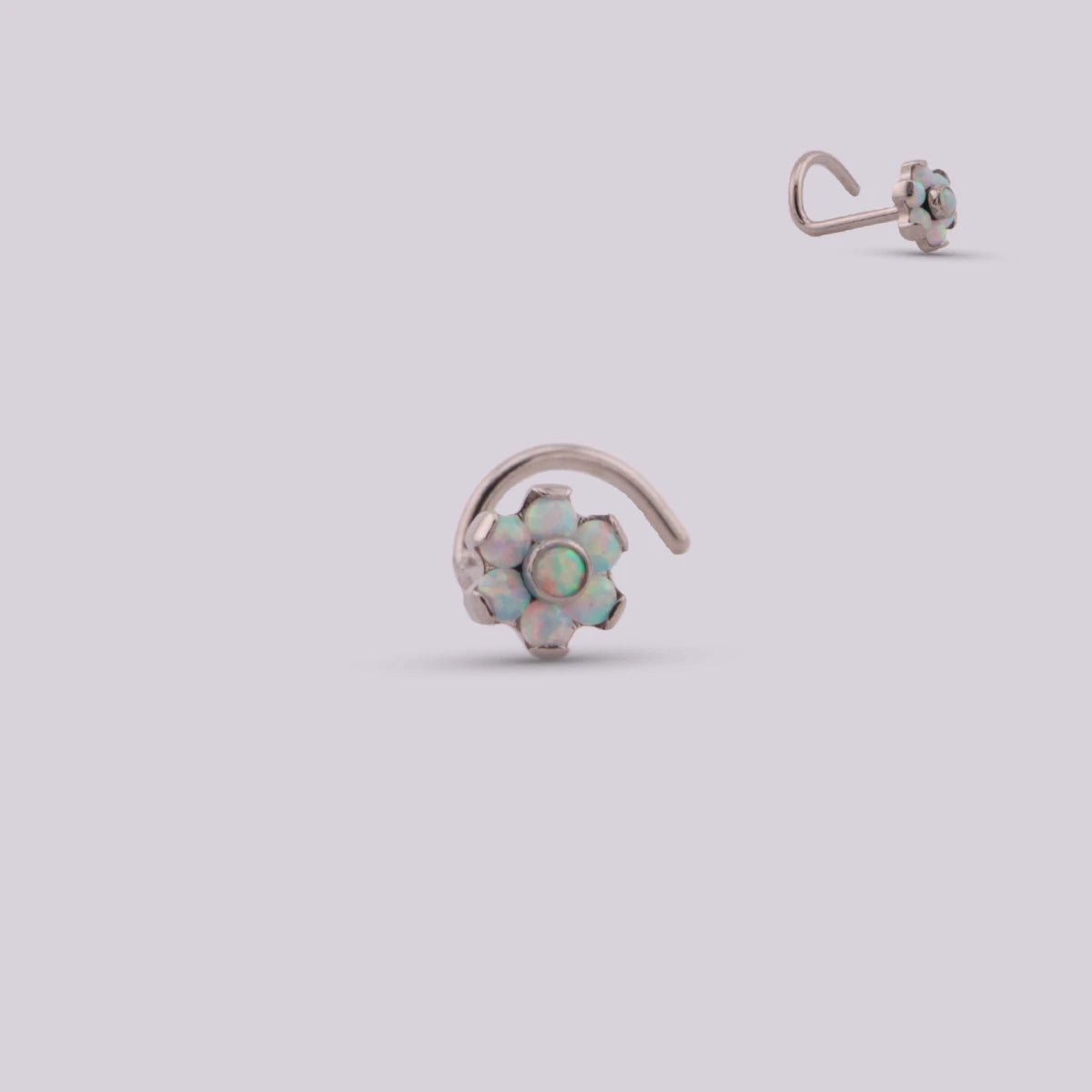 Piercings Nostril Flor Opalo - Helix Body Jewelry - Tienda Online de Piercings