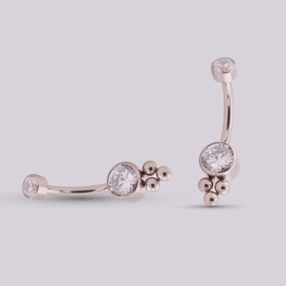 Piercing Ombligo Trinity Plateado - Helix Body Jewelry - Tienda Online de Piercings