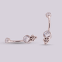 Piercing Ombligo Trinity Plateado - Helix Body Jewelry - Tienda Online de Piercings